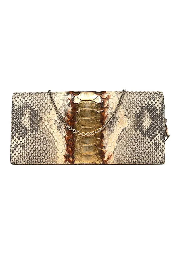Christian Dior Metallic Snakeskin Lady Dior Croisiere