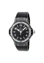 Hublot  black magic black dial black rubber ladies watch