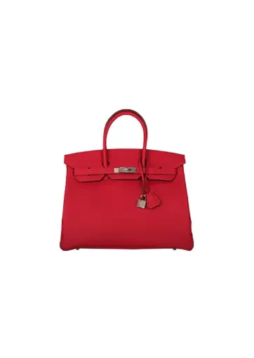 A rouge vif clemence leather birkin 35 with palladium