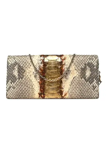 Christian Dior Metallic Snakeskin Lady Dior Croisiere